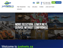 Tablet Screenshot of justnets.ca